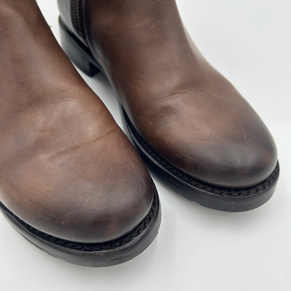 Frye Veronica Inside Zip Distressed Leather Booties Size 8.5. - Picture 15 of 16